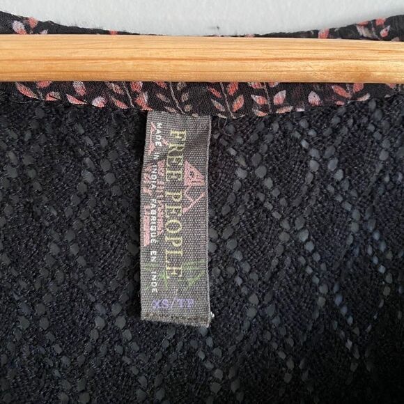 COPY - Free People Floral Embroidered Long Sleeves Sheer Mini Dress - Picture 6 of 8